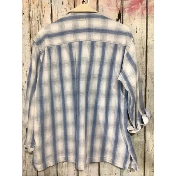 Vintage Union Bay Heavyweight Denim with Corduroy Collar Men’s Shirt Size Medium - Picture 10 of 15